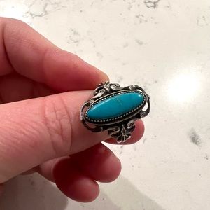 Sterling silver and turquoise ring